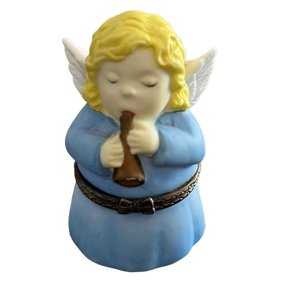 Vintage Angel Porcelain Trinket Box - Picture 1 of 5
